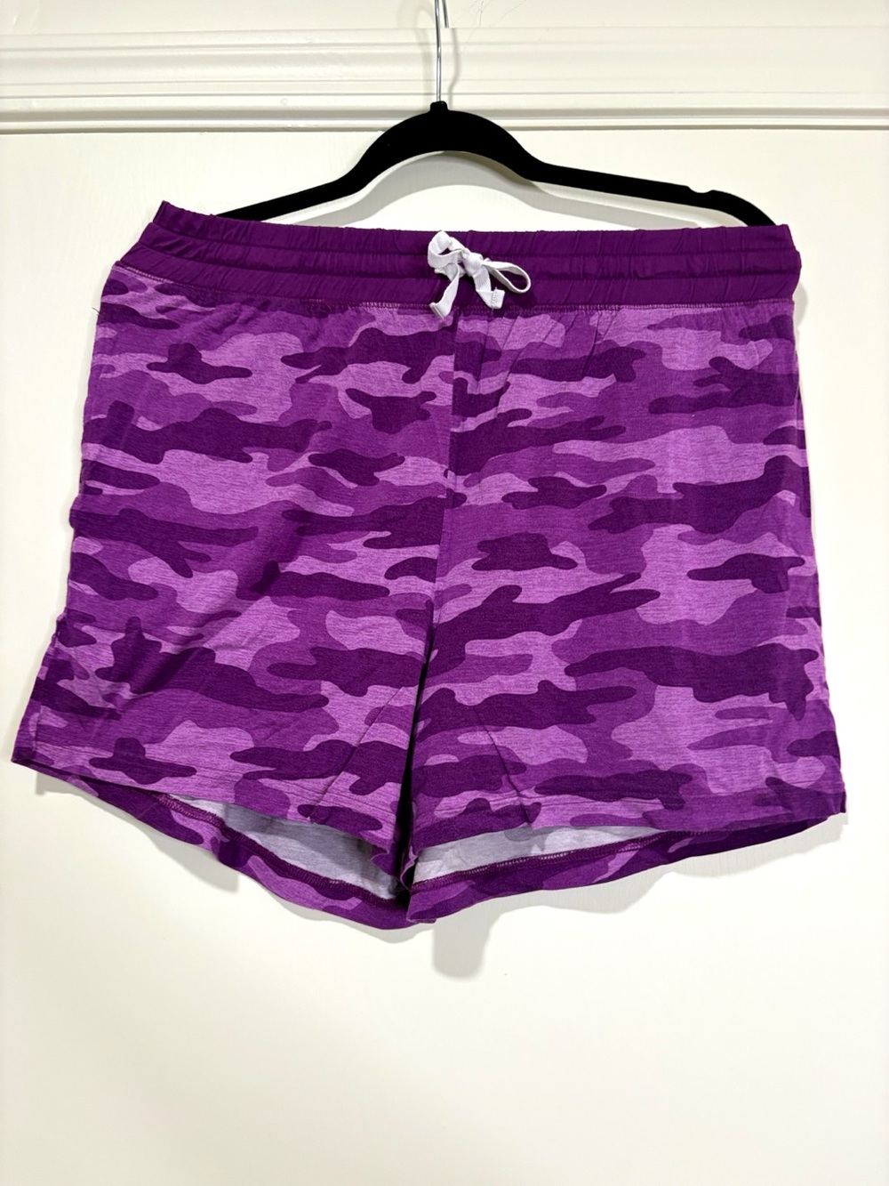 Little Sleepies Purple Camo Pajama Shorts with Drawstring
